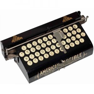 Photograph of the American Visible 1 typewriter, small file.