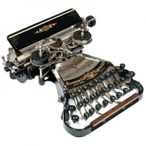 Photograph of the Commercial Visible 6 typewriter, small file.