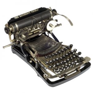 Photograph of the Daugherty typewriter, small file.