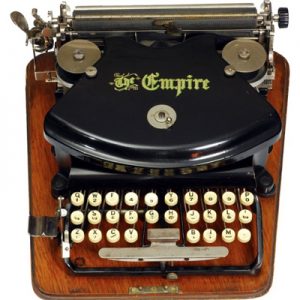 Photograph of the Empire 1 typewriter, small file.