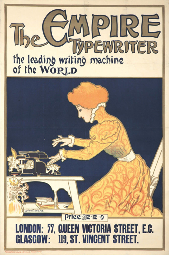 Period advertisement for the Empire 1 typewriter, 3.