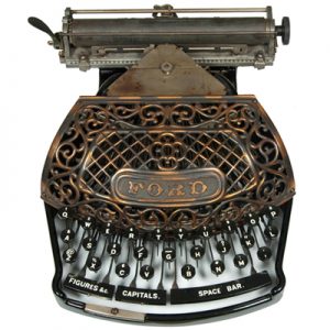 Photograph of the Ford typewriter.