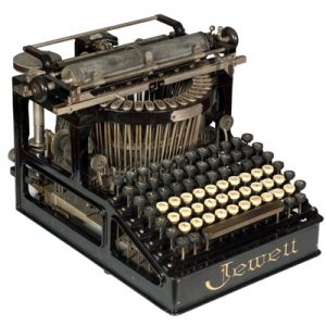 Photograph of the Jewett 1 typewrite, small file.