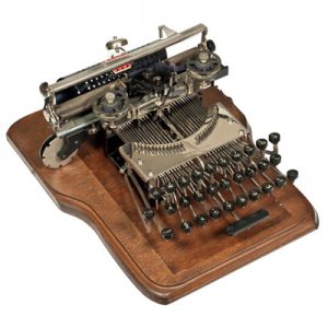 Keystone 1 typewriter, small file.