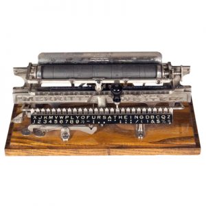 Photograph of the Merritt typewriter, small file (sold).