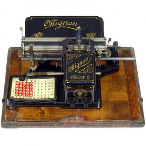 Mignon 2 typewriter, small file.