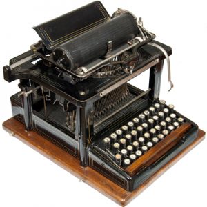 Photograph of the Remington Perfected 4 typewriter, small file.
