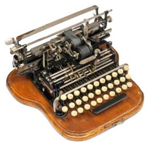 Munson 1 typewriter, small file. (sold)