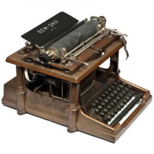 Photograph of the Rem-Sho 4 typewriter, small file. (sold)