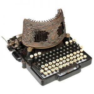 Photograph of the Bar-Lock 6 typewriter.