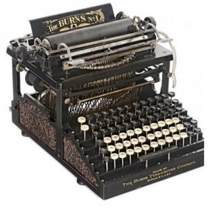 Photograph of the Burns Typewriter.