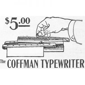 Period illustration of the Coffman Typewriter.