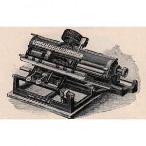 Period illustration of the Crown Typewriter.