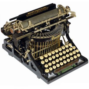 Photograph of the Densmore 1 typewriter.