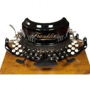 Photograph of the Franklin 10 typewriter, small file.