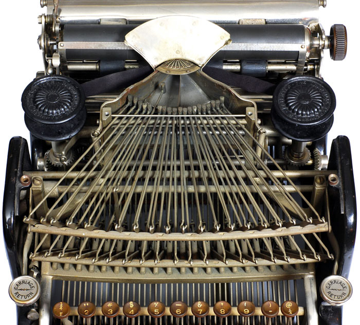 Photograph of the Granville Automatic typewriter with the top cover off.
