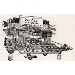 Period illustration of the Index Visible Typewriter.
