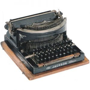 Photograph of the Jackson typewriter.