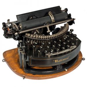 Photograph of the National 2 typewriter, small file. (sold)