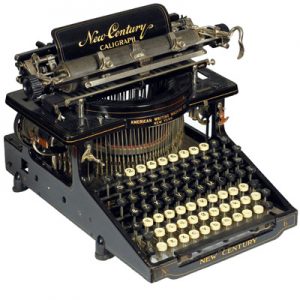 Photograph of the Caligraph New Century 6 typewriter, small file.