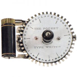 Photograph of the Pocket typewriter.