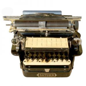 Photograph of the Saturn Typewriter.
