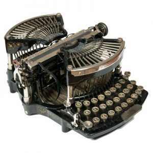 Photograph of the Williams 1 typewriter. (Sold)