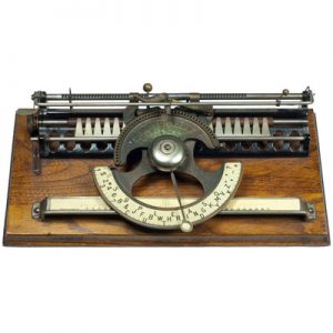 Photograph of the World 1 typewriter.