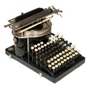 Photograph of the Yost 1 typewriter, small file. (sold)