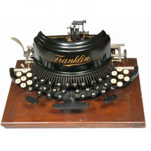 Photograph of the Franklin 7 typewriter, small file