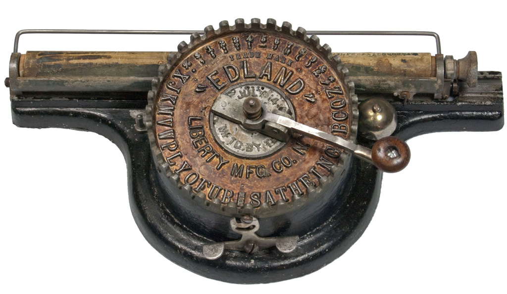 Edland typewriter from 1892.