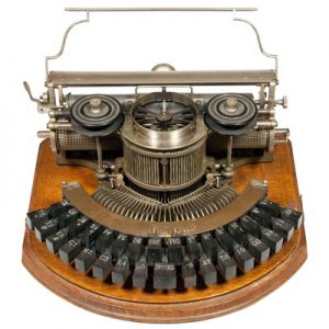 Hammond 1b typewriter, small file.