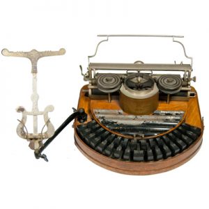 Hammond 1, with the Reid copy holder and pencil tray