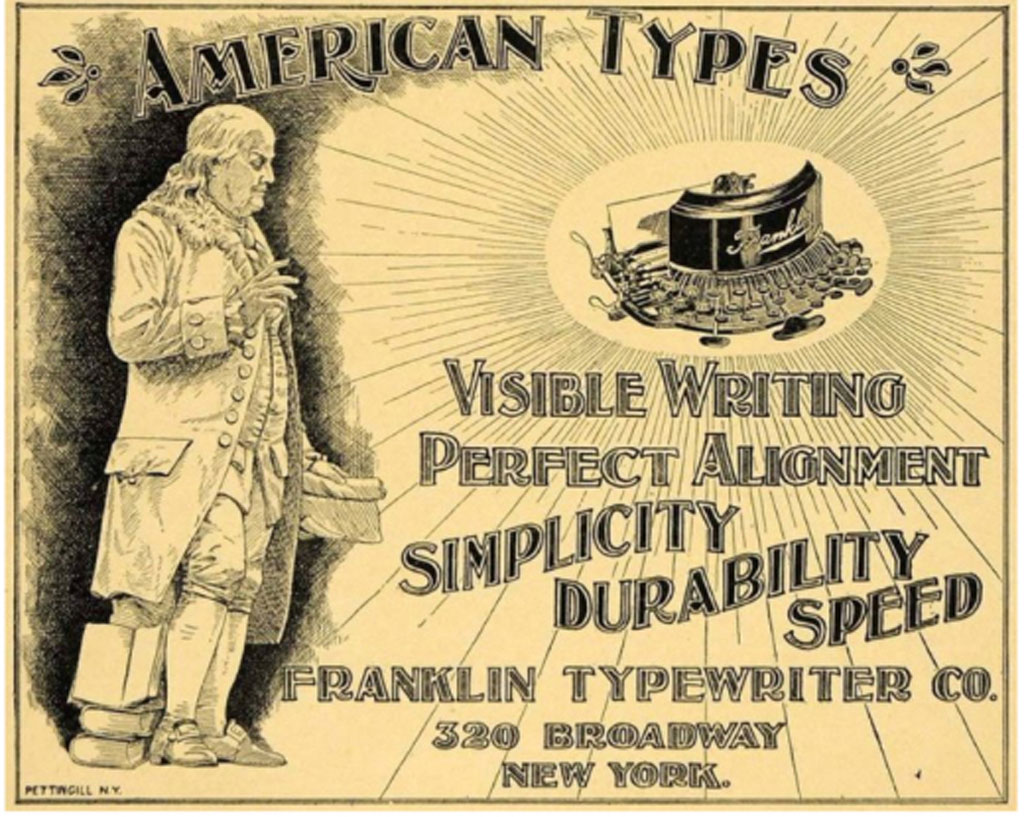 Franklin typewriter period advertisement 4.