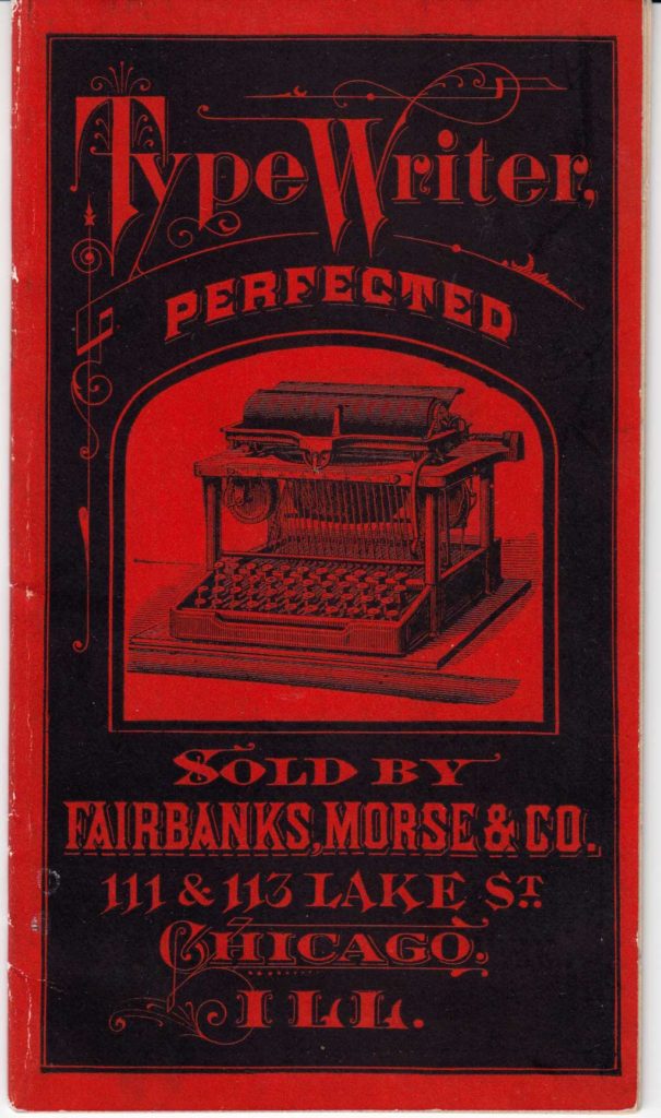 Period advertisement of the Remington Perfected 4 typewriter, 8.