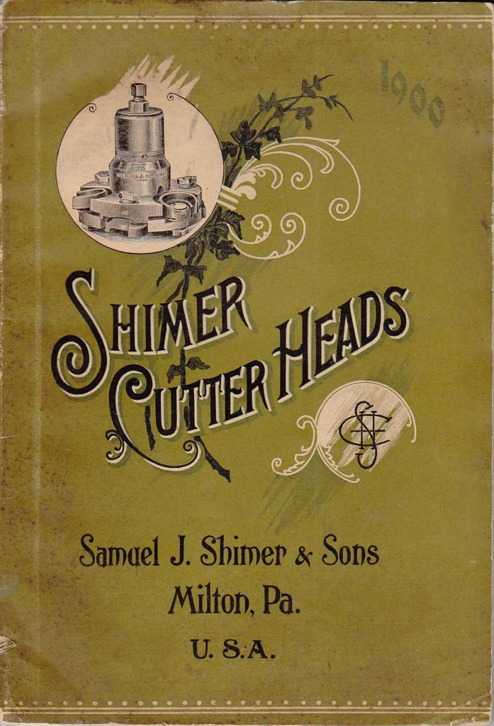 Shimer catalogue, showing the front page.