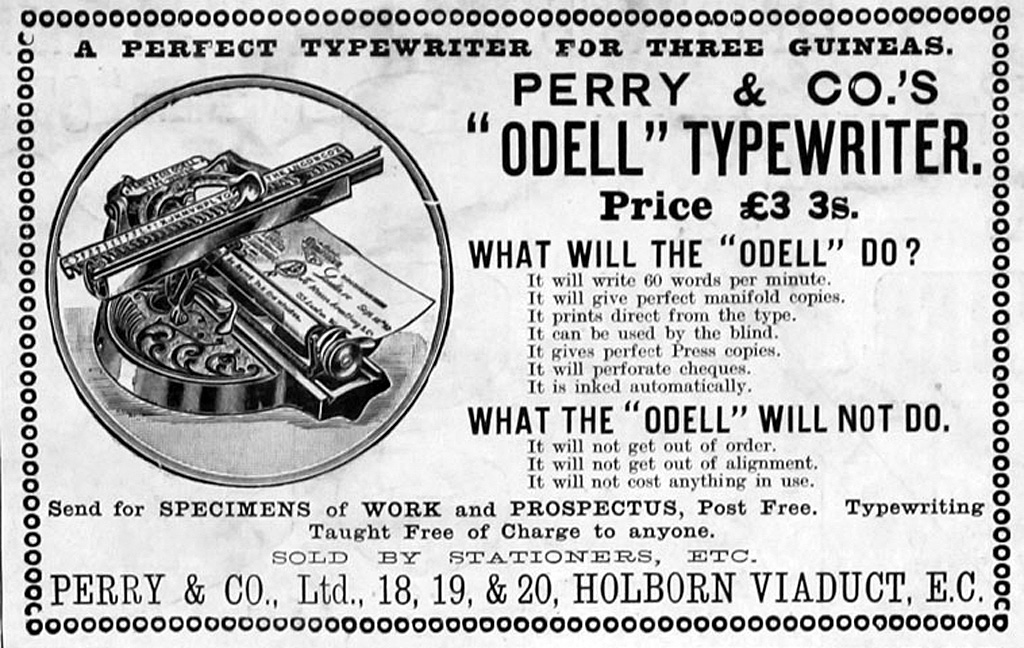 Odell period advertisement, 2.