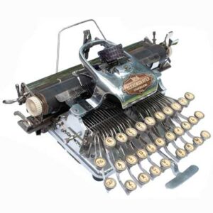 Oblique picture of the Blickensderfer 6 typewriter (small).