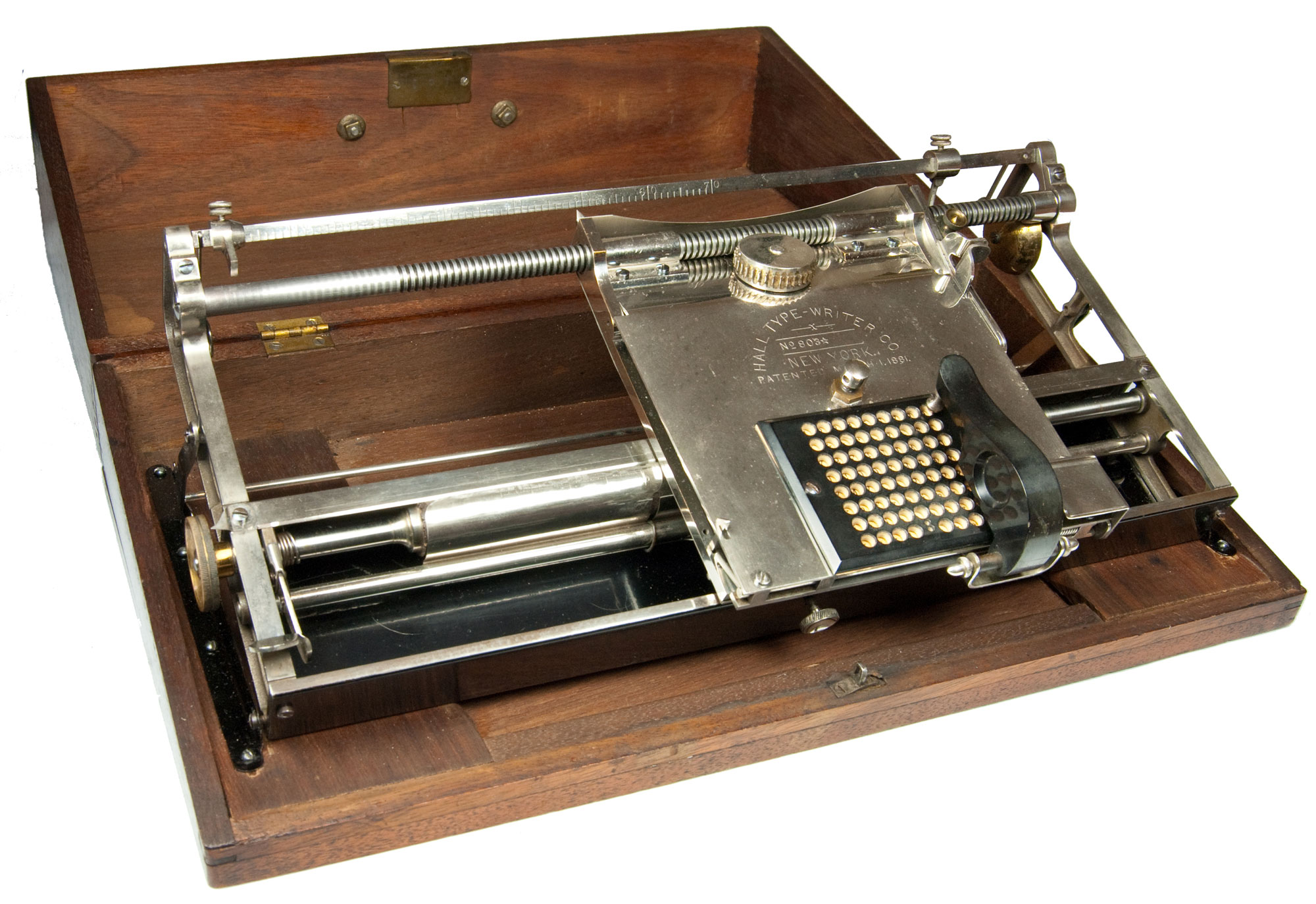Picture of the Hall 1 typewriter, large file.