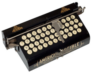Photograph of the American 1 Visible typewriter.