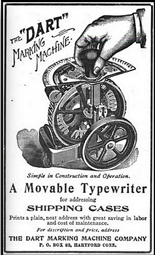Dart 2 typewriter period advertisement.