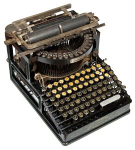 Photograph of the Duplex 2 typewriter.