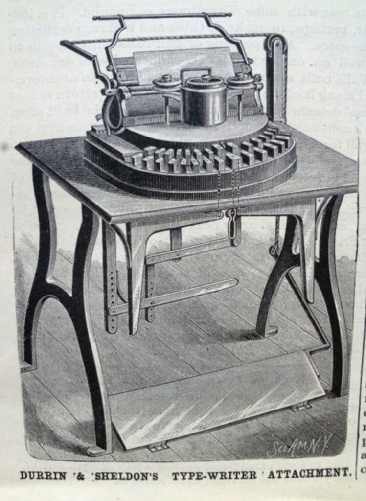 Hammond 1 typewriter period advertisement.