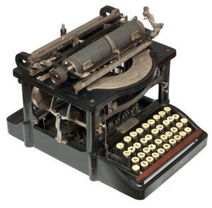 Photograph of the Shimer typewriter.