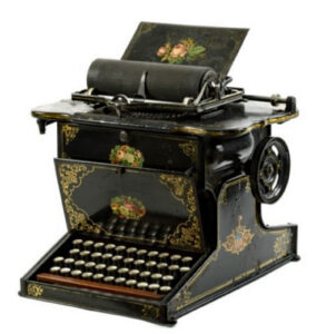 Photograph of the Sholes & Glidden typewriter of 1874.