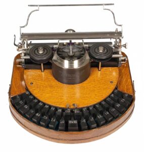 Hammond 1 typewriter, with oak finish.