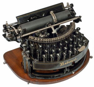 Photograph of the National 1 typewriter.