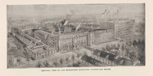 Period postcard of the Remington 2 Typewriter factory.