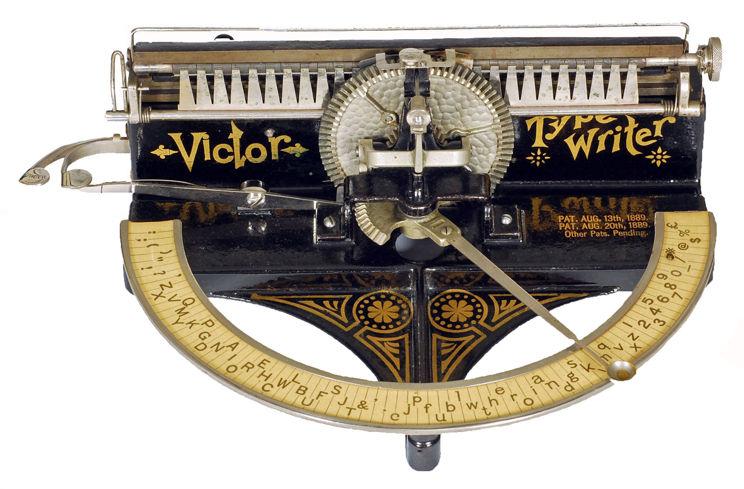 Photograph of the Victor typewriter.