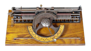 The World 1 typewriter.